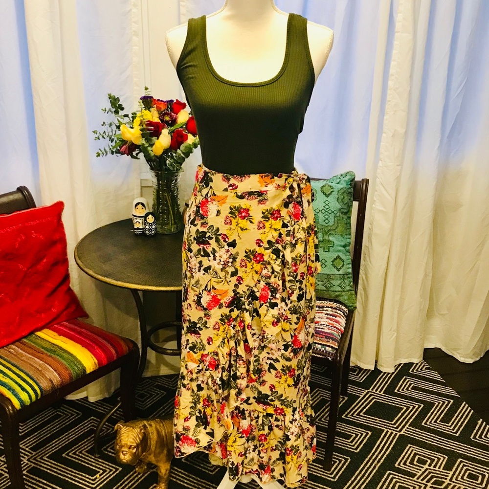 Floral wrap  skirt size 16